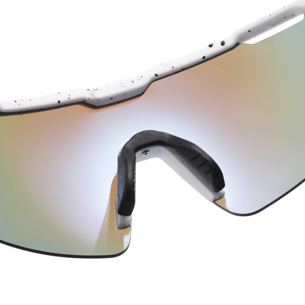 Custom Unisex One Piece Shield Sunglasses with Air Vents, Adjustable Nose Pads & RX Inserts for Cycling Glasses Polarized Sports Shades Bulk Order