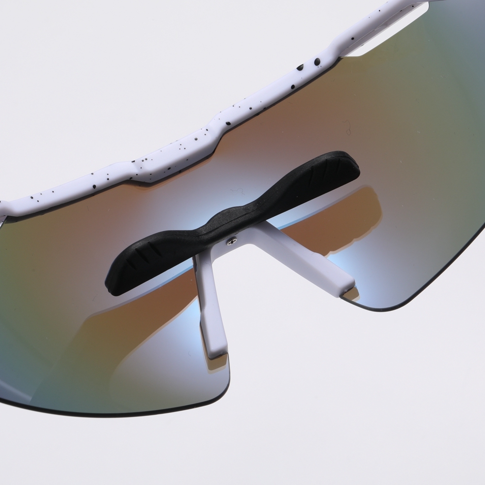 Custom Unisex One Piece Shield Sunglasses with Air Vents, Adjustable Nose Pads & RX Inserts for Cycling Glasses Polarized Sports Shades Bulk Order