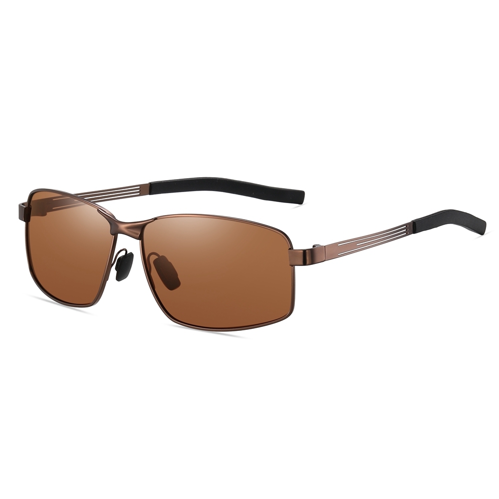 Bulk Order Classic Rectangle Metal Sunglass UV Protection Polarized Driving Shades for Men's Everyday Wear Commuting Sunglasses Wholesale Online