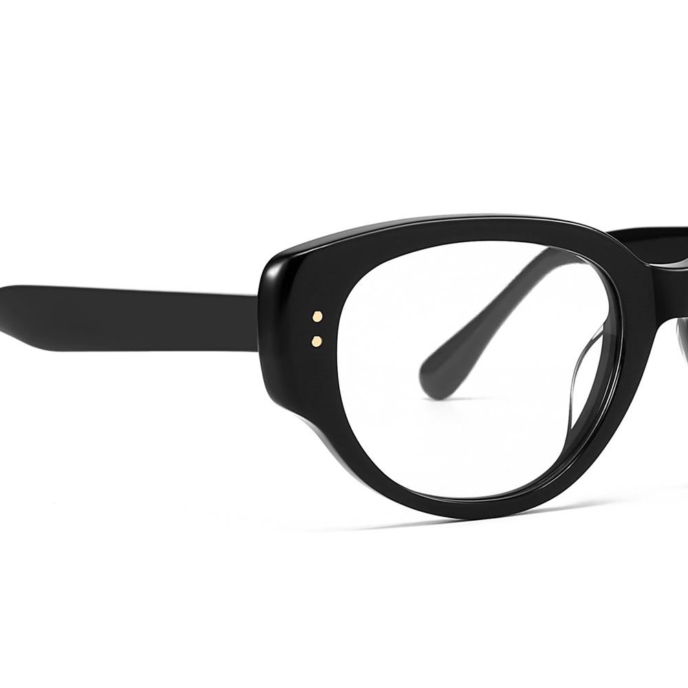 Custom Acetate Blue Light Blocking Glasses Women's Oval Cateye Optical Frames for Ladies Subtle Vintage Prescription Eyeglasses Wholesale Online