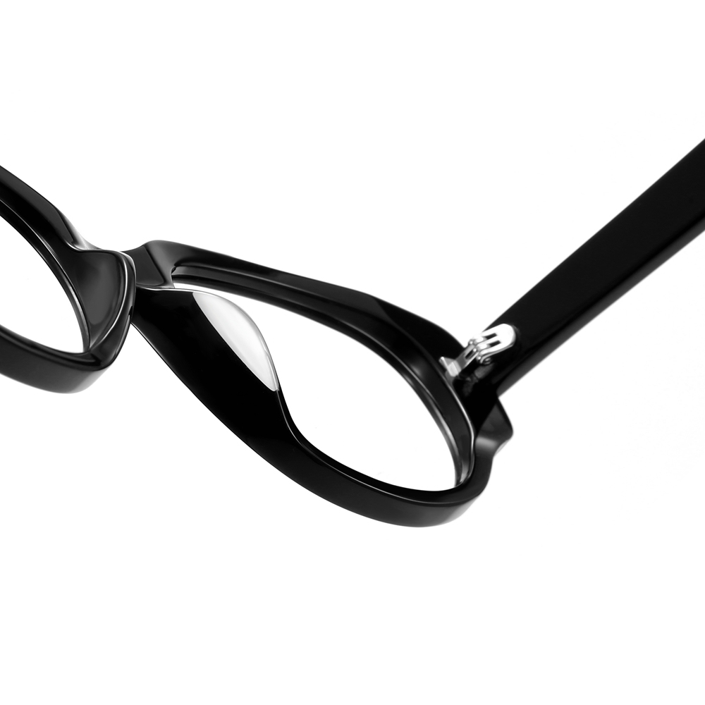 Custom Acetate Blue Light Blocking Glasses Women's Oval Cateye Optical Frames for Ladies Subtle Vintage Prescription Eyeglasses Wholesale Online