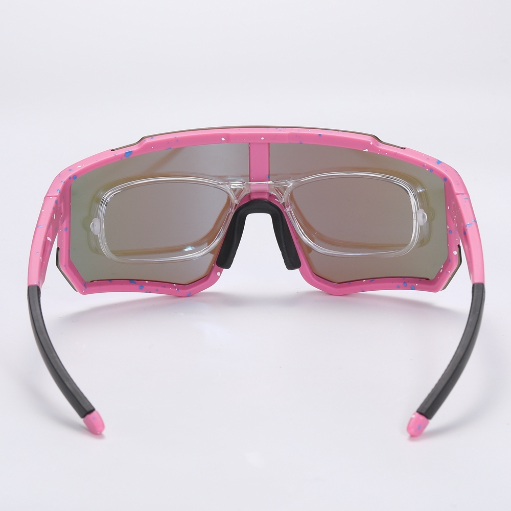 Ready Made Plastic Sports Bicycle Racing Sunglasses with Prescription Inserts for Polarized Cycling Glasses Wholesale Bike Riding Shades Online