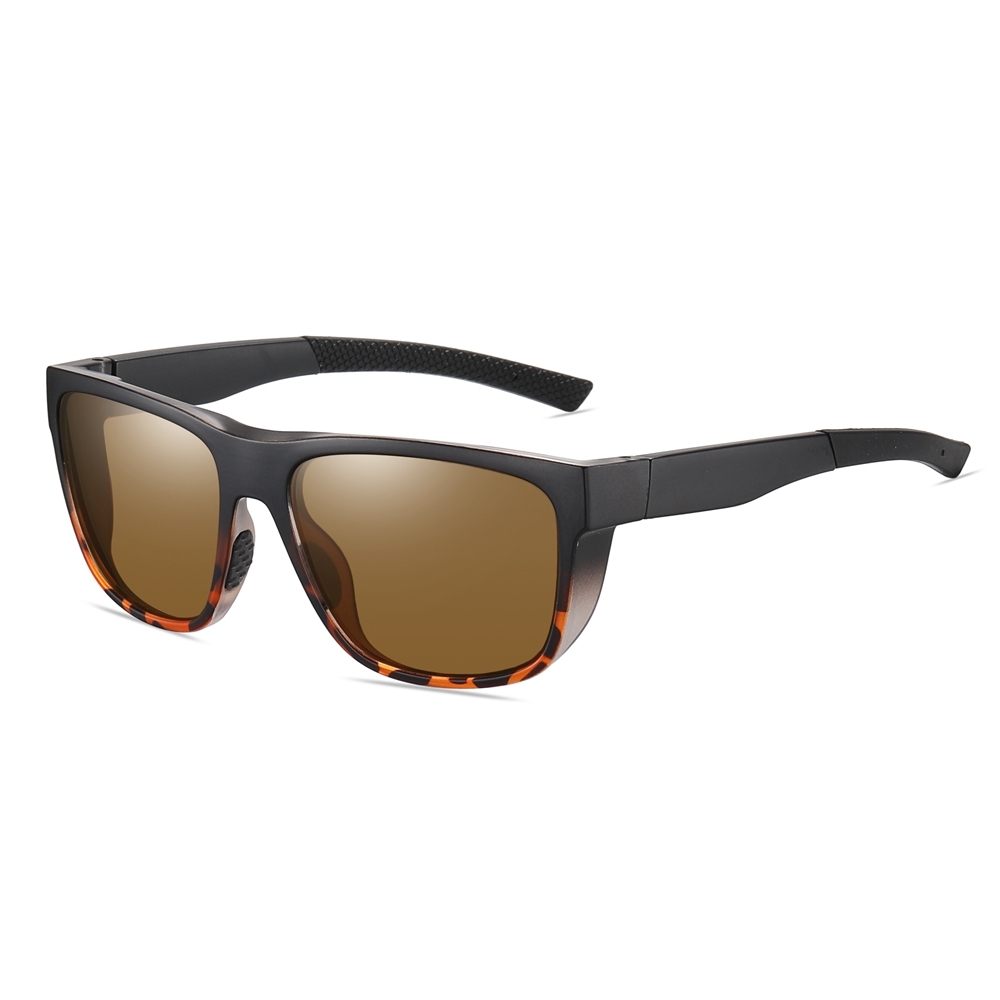Custom Men's Sporty Wraparound Sunglasses with Rubber Nose Piece & Side Coverage Climbing Glasses for Women Polarized Fishing Shades Bulk Order