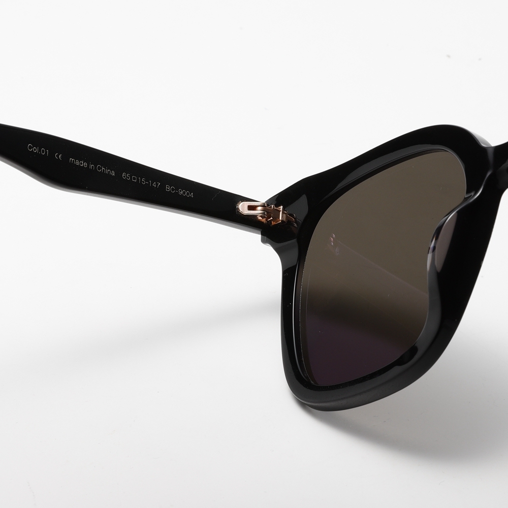 Custom Korean Celebrity Style Sunglasses for Women GM Her Flatba Oversized Square Frame UV Protection Shades with Pins Acetate Eyewear Wholesale