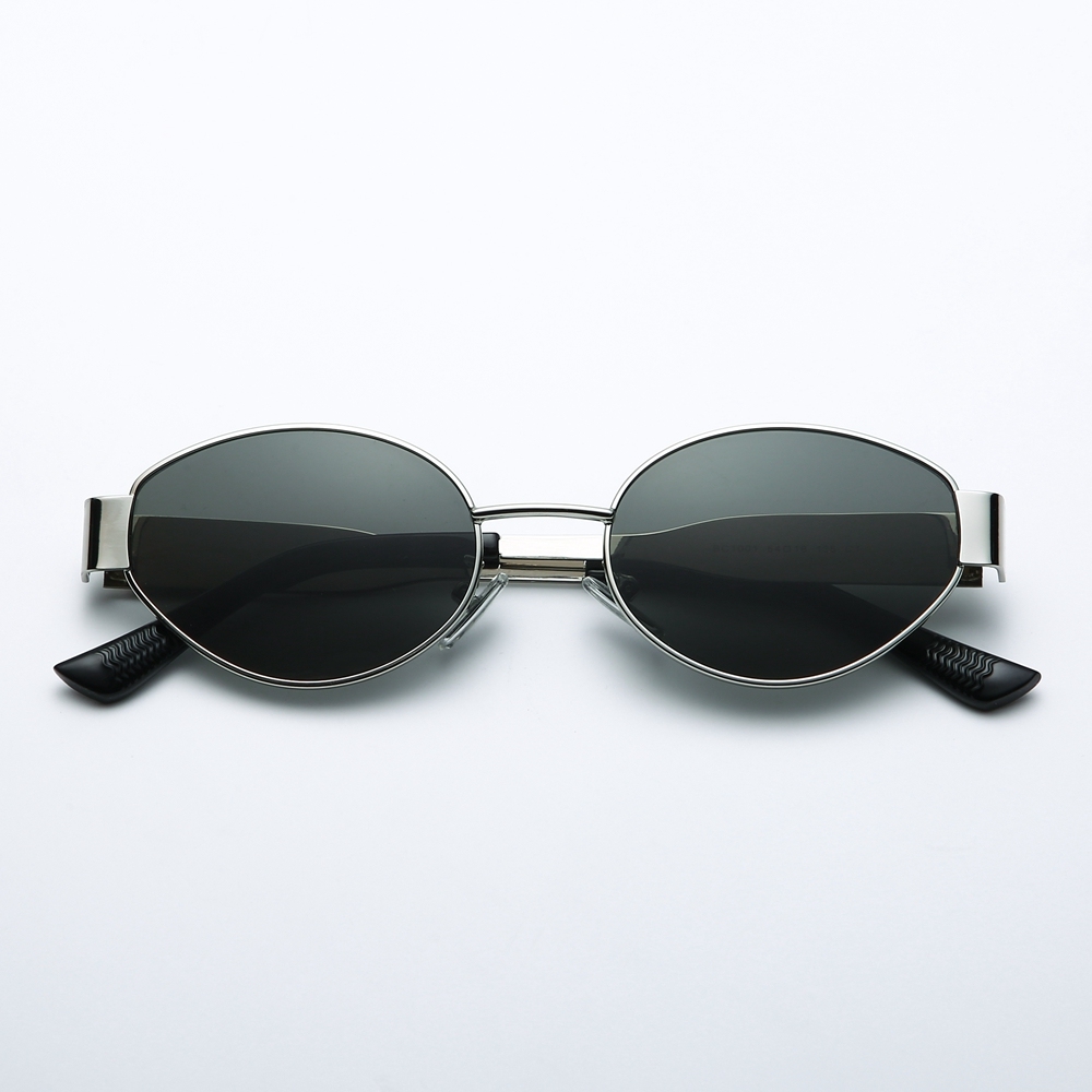 Ladies Beta Titanium Oval Cat Eye Shades for Women Avant Garde Almond Shape Sunglasses with Wide Arms Statement Designer Eyewear Wholesale China