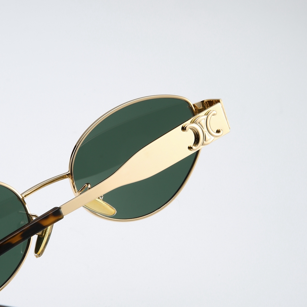 Ladies Beta Titanium Oval Cat Eye Shades for Women Avant Garde Almond Shape Sunglasses with Wide Arms Statement Designer Eyewear Wholesale China