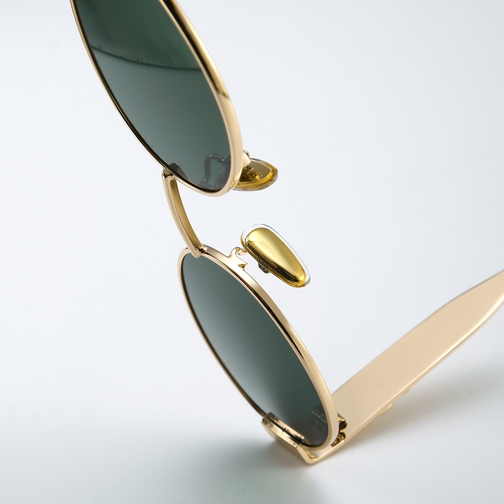 Ladies Beta Titanium Oval Cat Eye Shades for Women Avant Garde Almond Shape Sunglasses with Wide Arms Statement Designer Eyewear Wholesale China