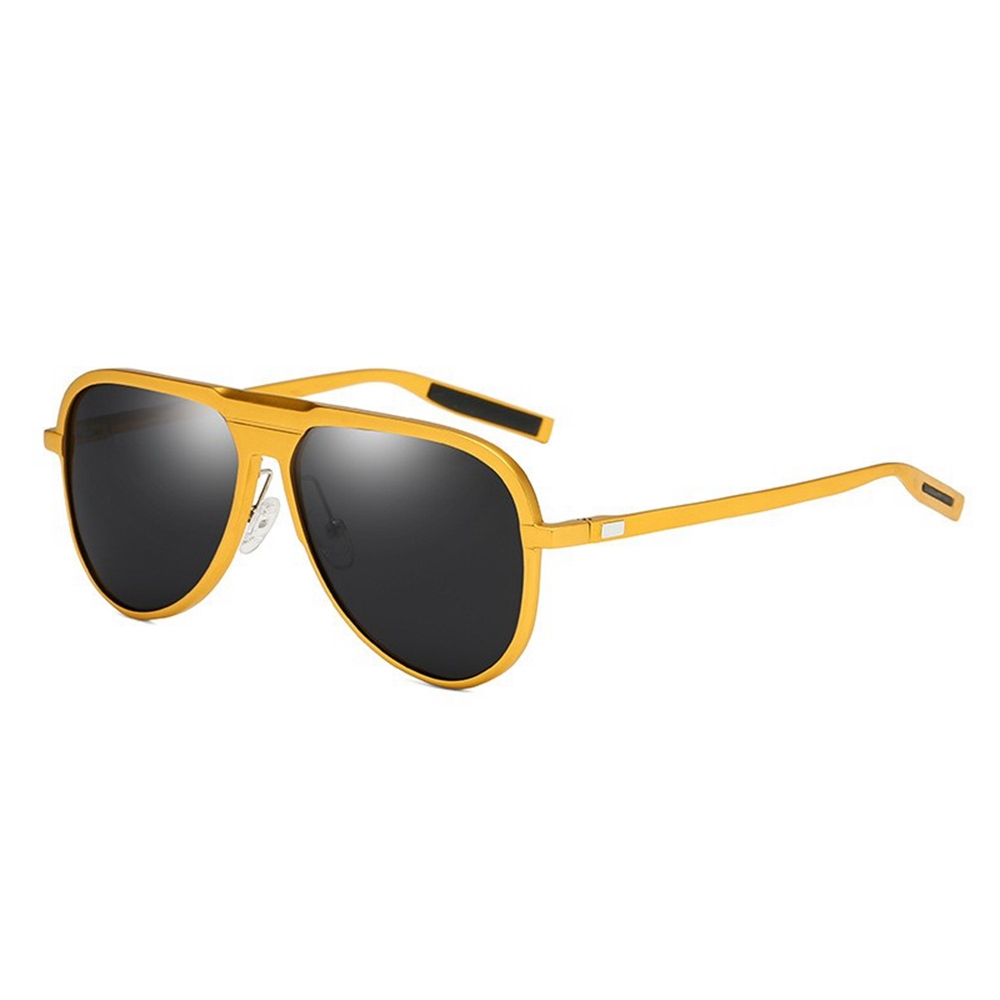Custom Made Aluminum Modern Pilot Sunglasses for Casual Wear Polarized Everyday Glasses Men's Flat Top Aviator Shades Wholesale China