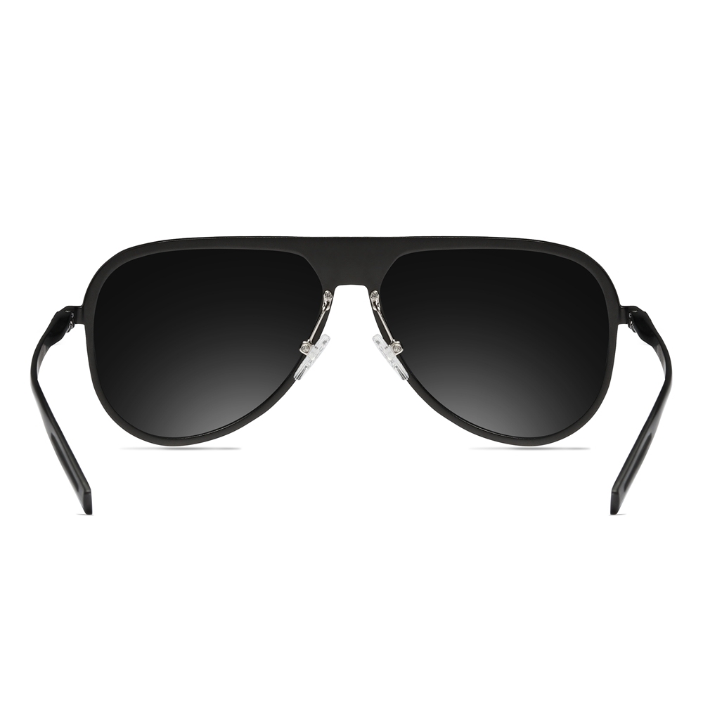Custom Made Aluminum Modern Pilot Sunglasses for Casual Wear Polarized Everyday Glasses Men's Flat Top Aviator Shades Wholesale China