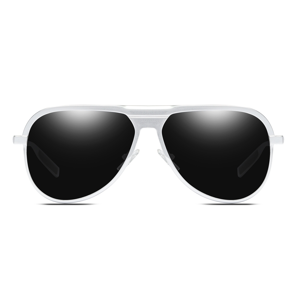 Custom Made Aluminum Modern Pilot Sunglasses for Casual Wear Polarized Everyday Glasses Men's Flat Top Aviator Shades Wholesale China