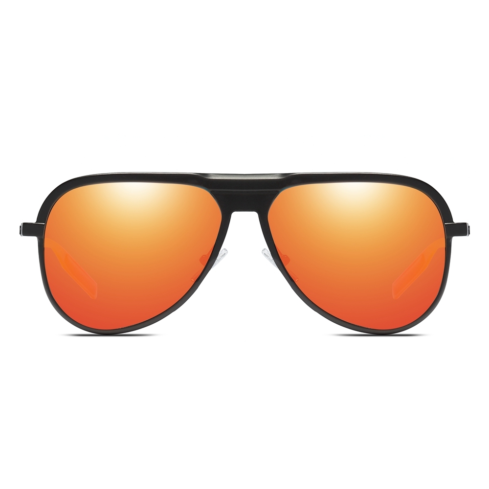 Custom Made Aluminum Modern Pilot Sunglasses for Casual Wear Polarized Everyday Glasses Men's Flat Top Aviator Shades Wholesale China