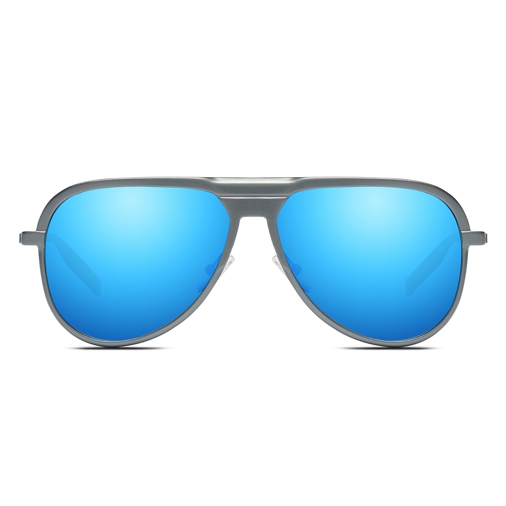 Custom Made Aluminum Modern Pilot Sunglasses for Casual Wear Polarized Everyday Glasses Men's Flat Top Aviator Shades Wholesale China
