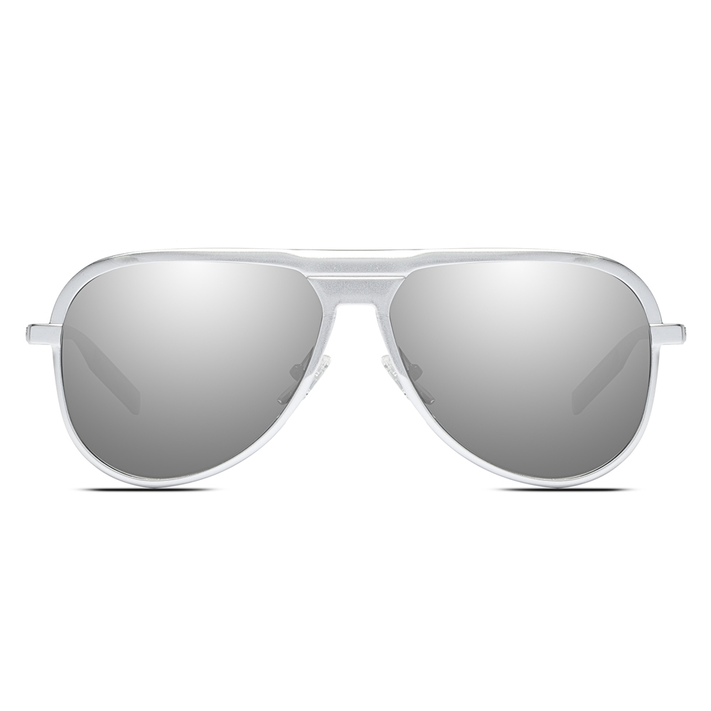 Custom Made Aluminum Modern Pilot Sunglasses for Casual Wear Polarized Everyday Glasses Men's Flat Top Aviator Shades Wholesale China