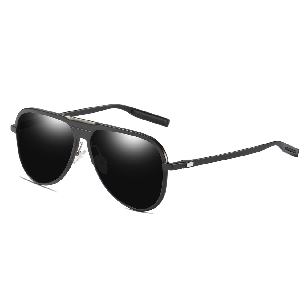 Custom Made Aluminum Modern Pilot Sunglasses for Casual Wear Polarized Everyday Glasses Men's Flat Top Aviator Shades Wholesale China