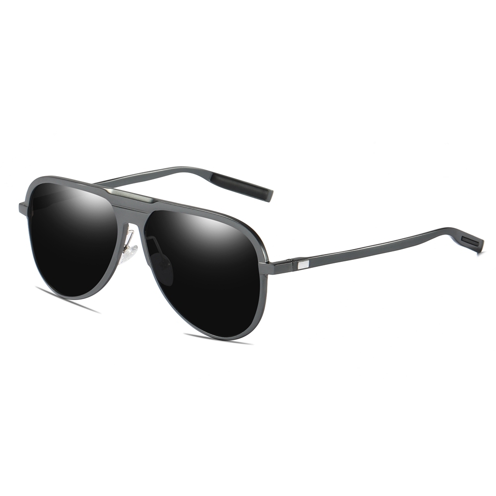 Custom Made Aluminum Modern Pilot Sunglasses for Casual Wear Polarized Everyday Glasses Men's Flat Top Aviator Shades Wholesale China