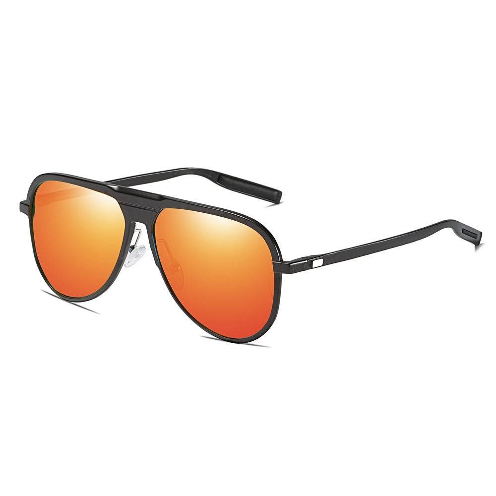 Custom Made Aluminum Modern Pilot Sunglasses for Casual Wear Polarized Everyday Glasses Men's Flat Top Aviator Shades Wholesale China