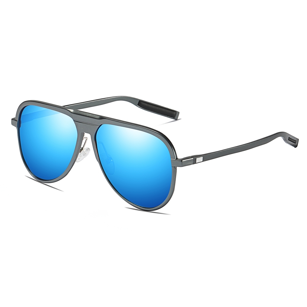 Custom Made Aluminum Modern Pilot Sunglasses for Casual Wear Polarized Everyday Glasses Men's Flat Top Aviator Shades Wholesale China