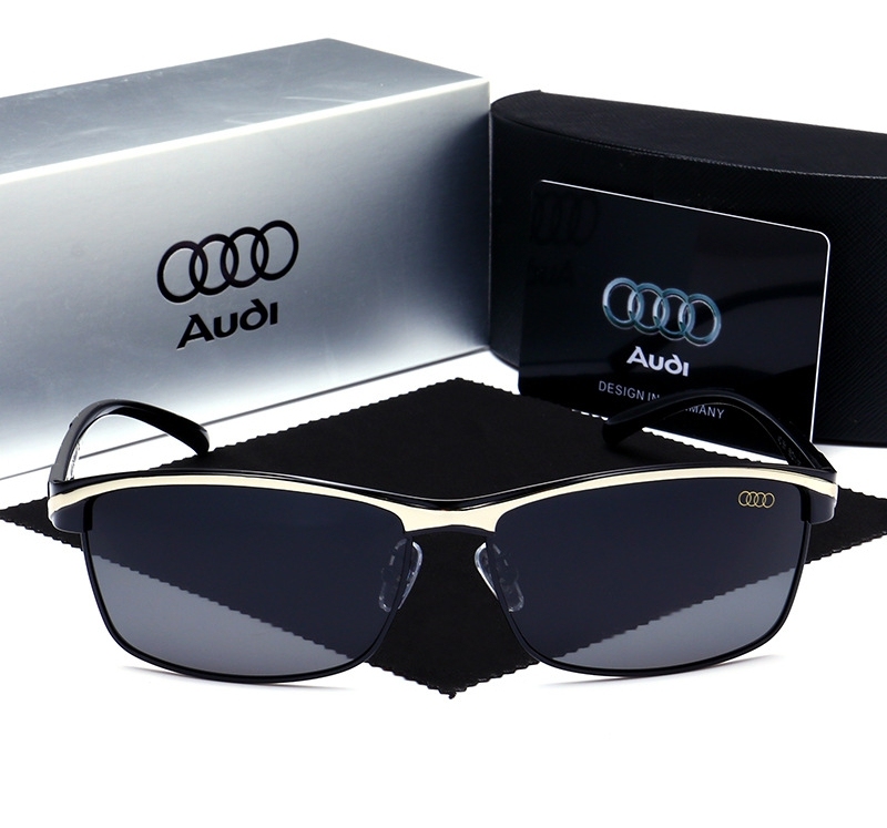 China Eyewear Factory Direct Wholesale Audi Car Brand Sunglasses Rectangle Metal Polarized Shades for Men Automotive Driving Glasses 551