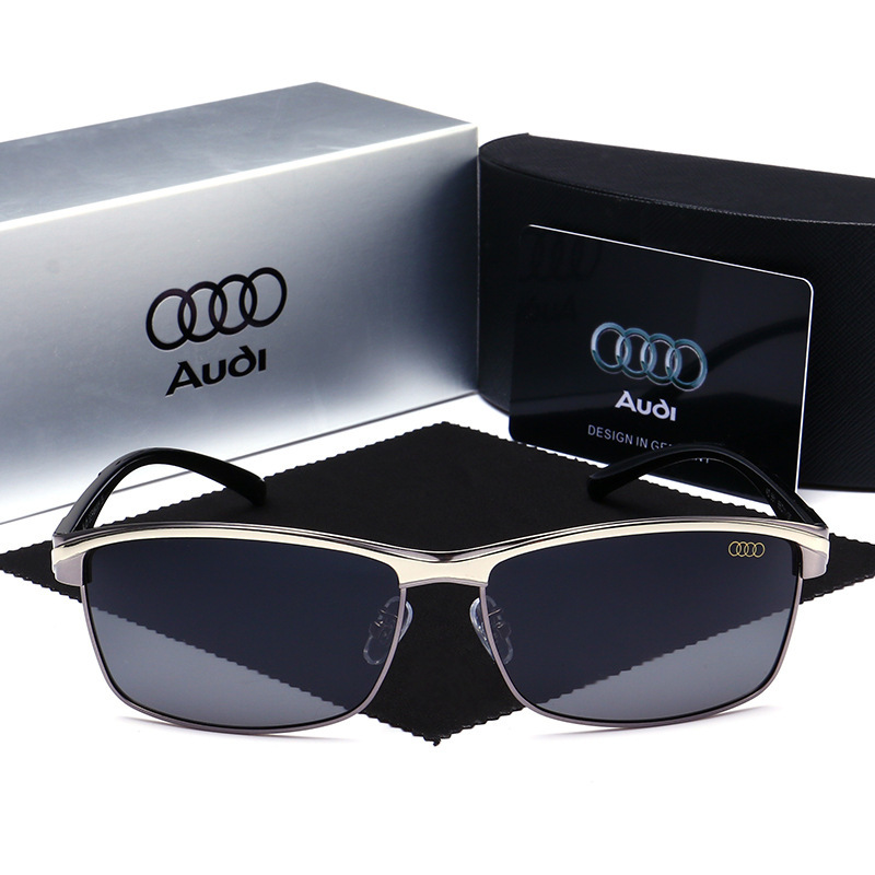 China Eyewear Factory Direct Wholesale Audi Car Brand Sunglasses Rectangle Metal Polarized Shades for Men Automotive Driving Glasses 551