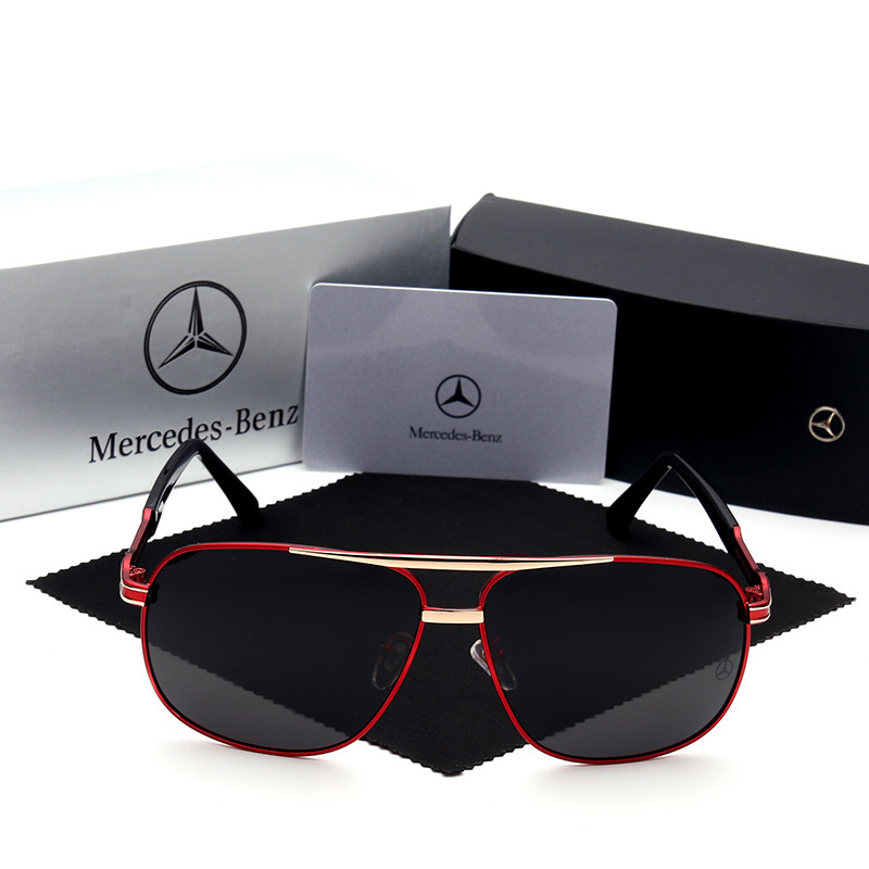 Mercedes Benz Polarized Driving Glasses Oversized Square Shades for Men Road Trip Sunglasses Luxury Car Brand Eyewear Wholesale Online MB746