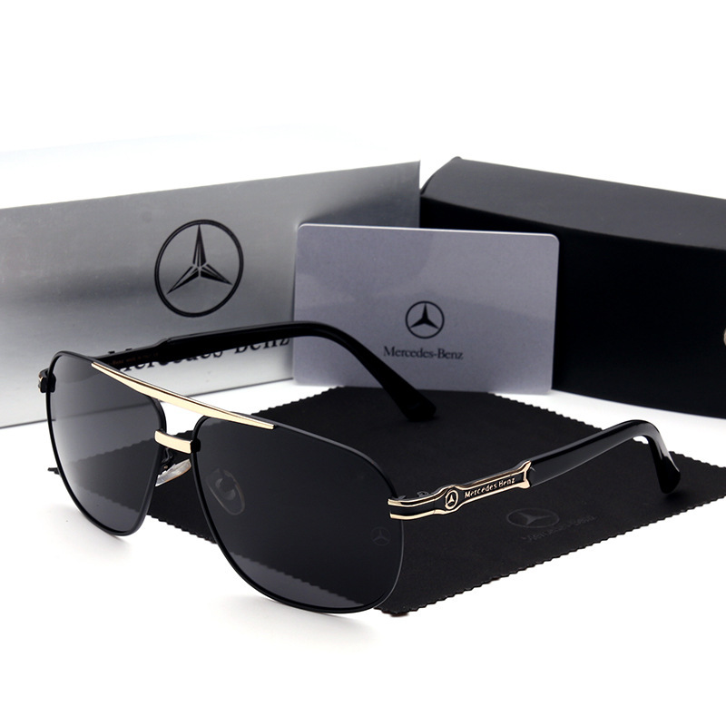 Mercedes Benz Polarized Driving Glasses Oversized Square Shades for Men Road Trip Sunglasses Luxury Car Brand Eyewear Wholesale Online MB746