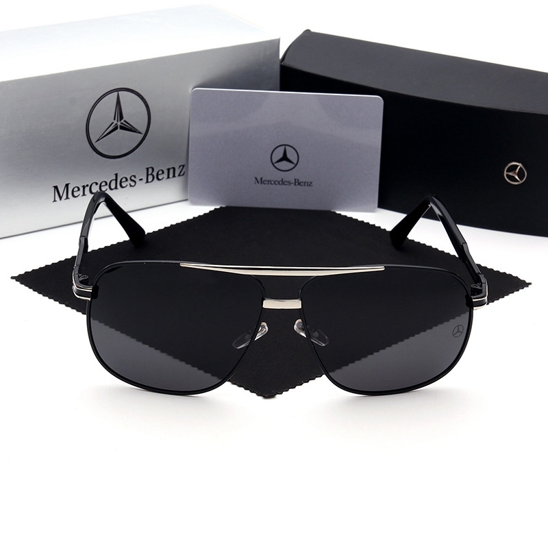 Mercedes Benz Polarized Driving Glasses Oversized Square Shades for Men Road Trip Sunglasses Luxury Car Brand Eyewear Wholesale Online MB746