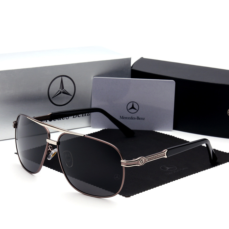 Mercedes Benz Polarized Driving Glasses Oversized Square Shades for Men Road Trip Sunglasses Luxury Car Brand Eyewear Wholesale Online MB746