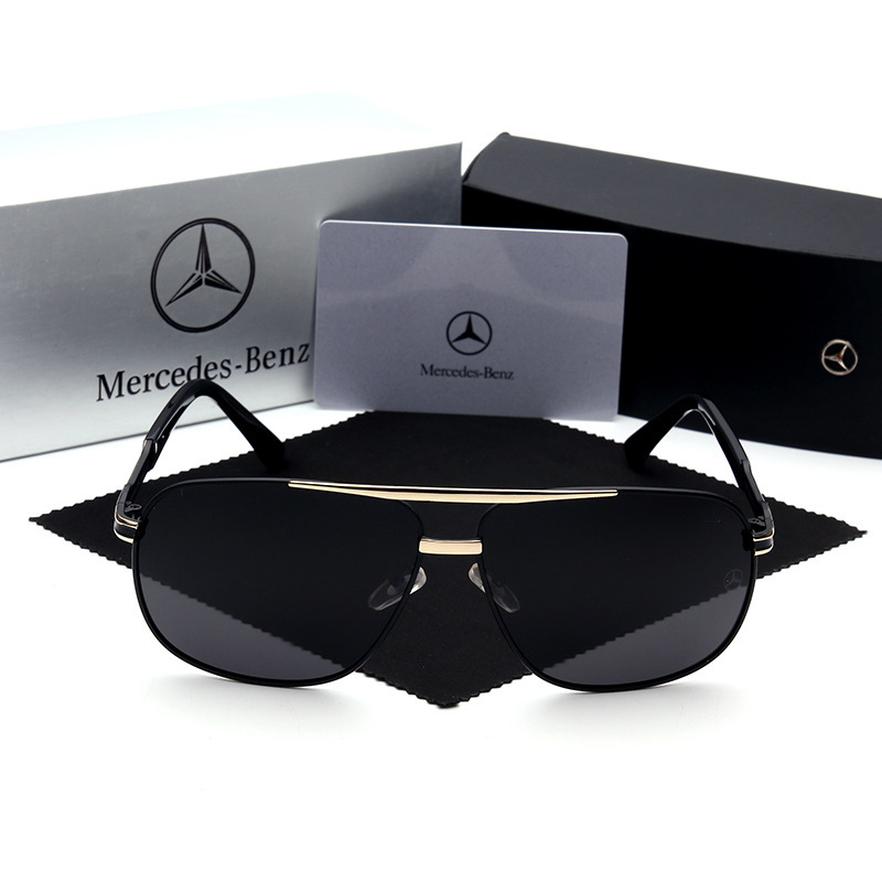 Mercedes Benz Polarized Driving Glasses Oversized Square Shades for Men Road Trip Sunglasses Luxury Car Brand Eyewear Wholesale Online MB746