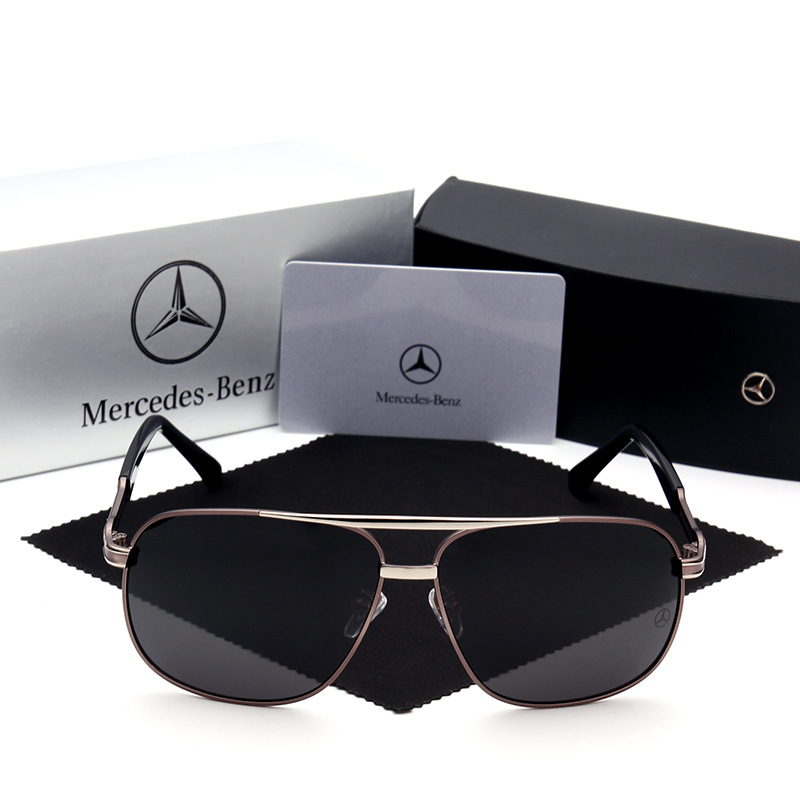 Mercedes Benz Polarized Driving Glasses Oversized Square Shades for Men Road Trip Sunglasses Luxury Car Brand Eyewear Wholesale Online MB746