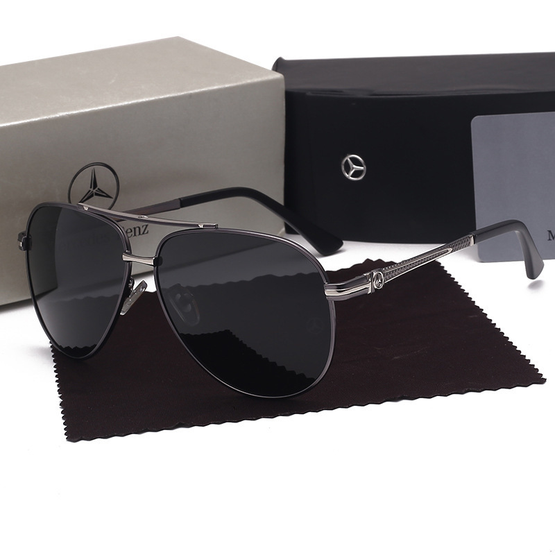 Custom Luxury Car Brand Sunglasses with Logo Mercedes Benz Eyewear Wholesale Pilot Polarized Driving Glasses for Men's Aviator Shades MB749