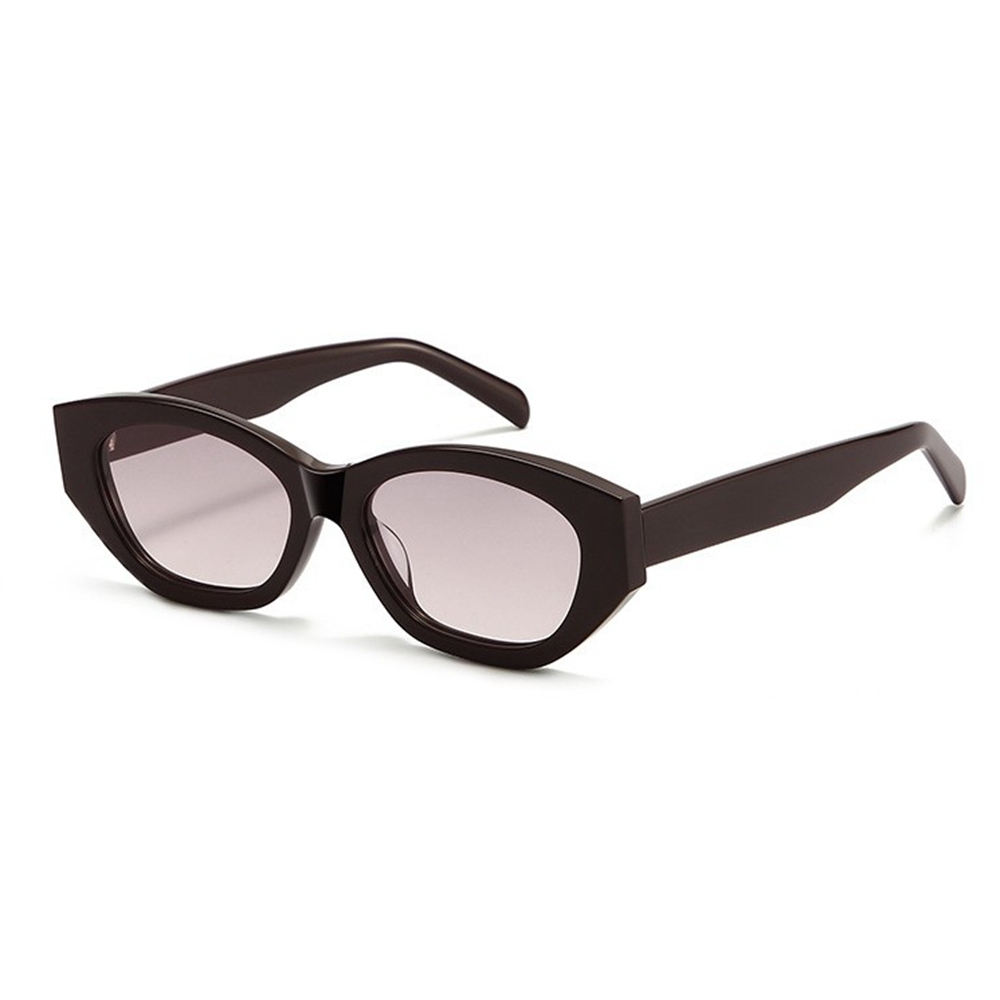 Custom Fashion-forward Winged Cat Eye Sunglasses with Oval Nylon Lenses for Women Acetate Designer Eyewear Wholesale Ladies Branded Shades Online