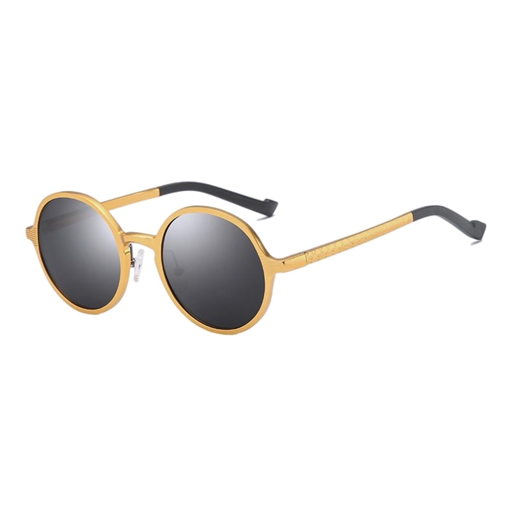 Bulk Wholesale Retro Round Polarized Shades for Men Aluminum Single Bridge Vintage Circle Sunglasses John Lennon Eyewear Manufacturer China