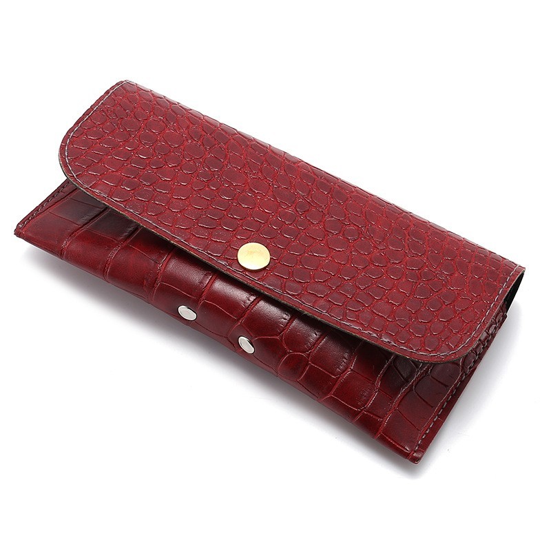 Custom Eyewear Packaging Box for Luxury Designer Sunglasses with Logo Flap Closure Faux Crocodile Skin Leather Glasses Case Wholesale China