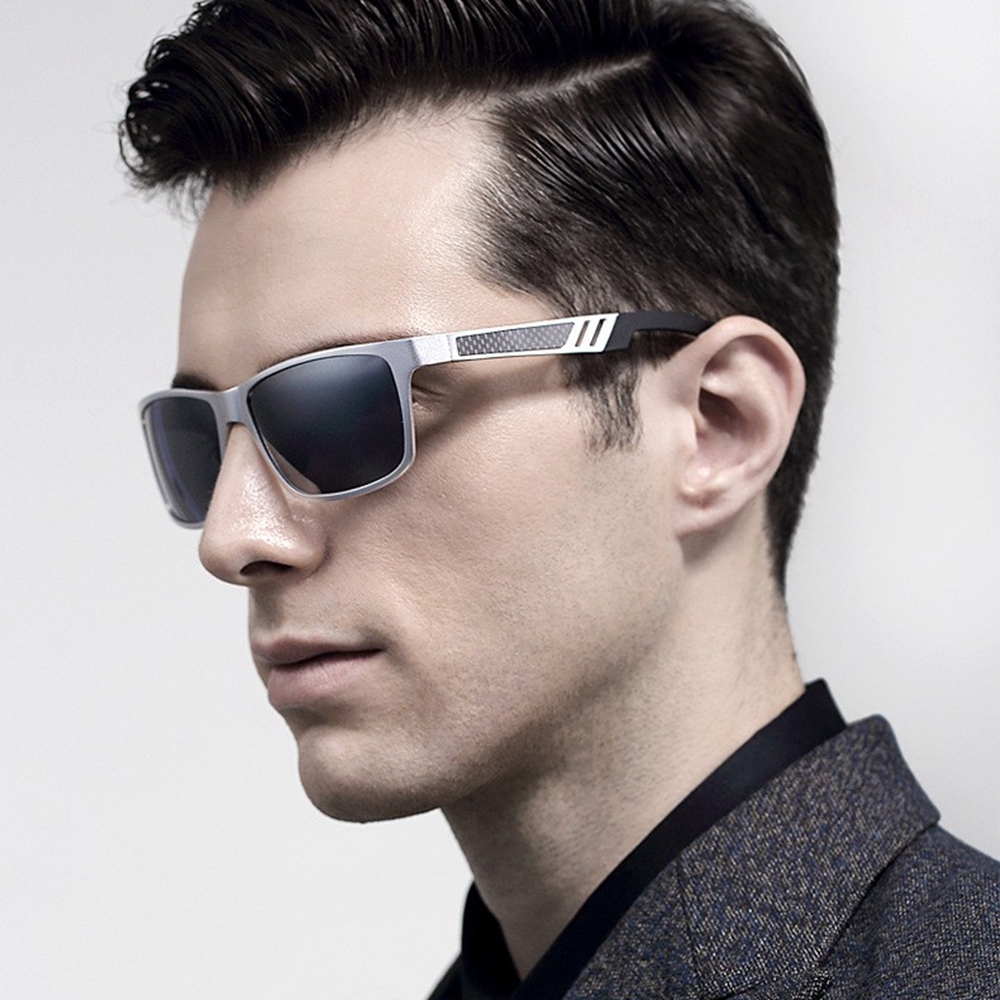 Wholesale Men's Awesome Business Casual Sunglasses Custom Aluminum Metal Wayfarer Sunglass for Daily Use Lifestyle Square Polarized Glasses