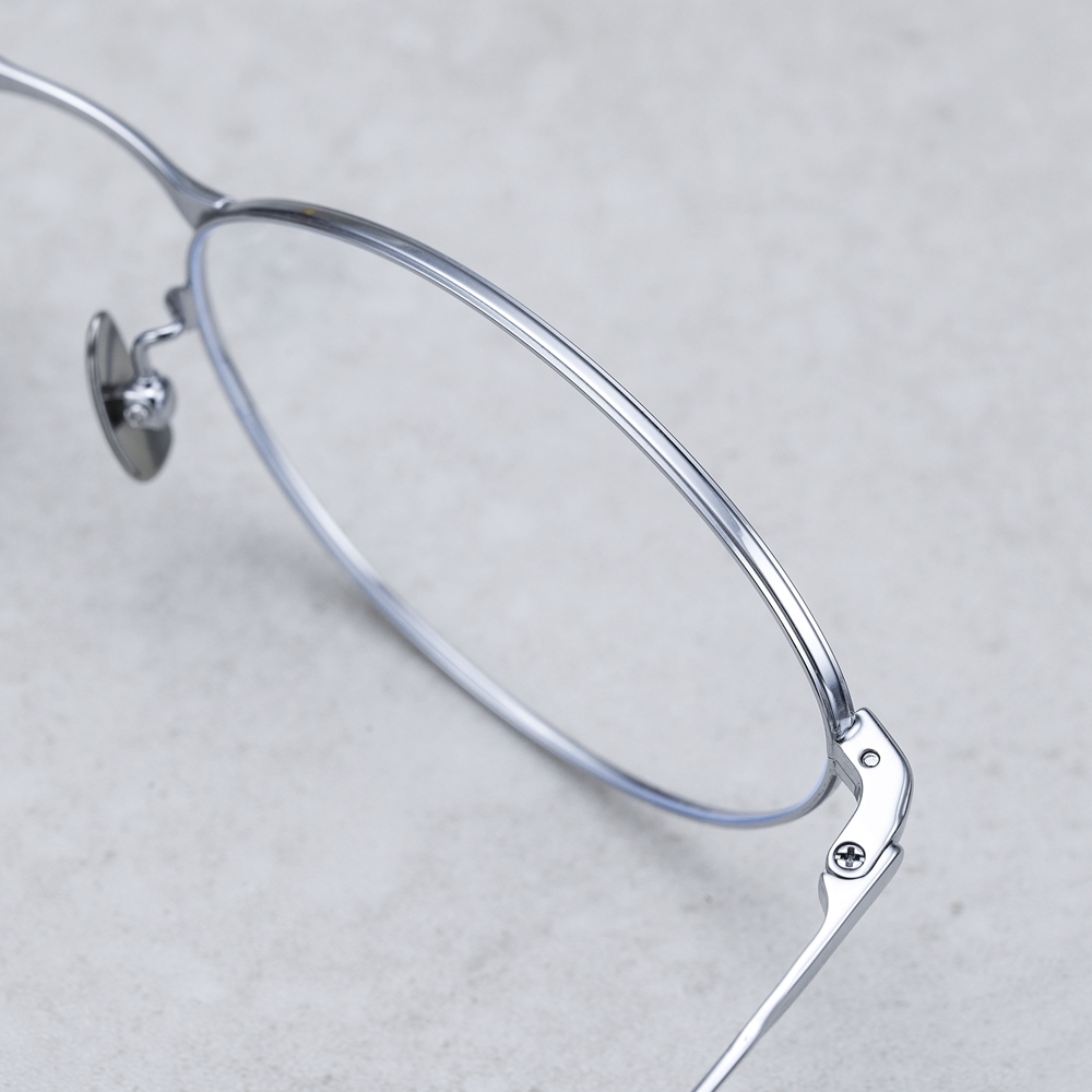 Wholesale IP Plated Titanium Optical Frame for Women Academic Style Blue Light Blocking Glasses Ladies Petite Oval Prescription Eyeglasses Online