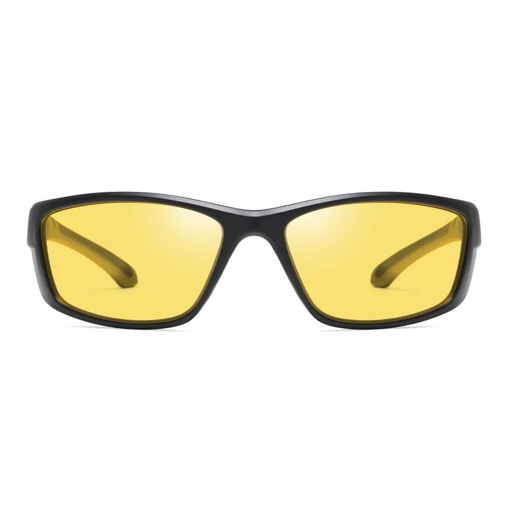 Custom Plastic Wrap Around Sports Shades for Men Outdoor Athletic Sunglasses with Rubber Nose Pads Polarized Fishing Glasses Wholesale China