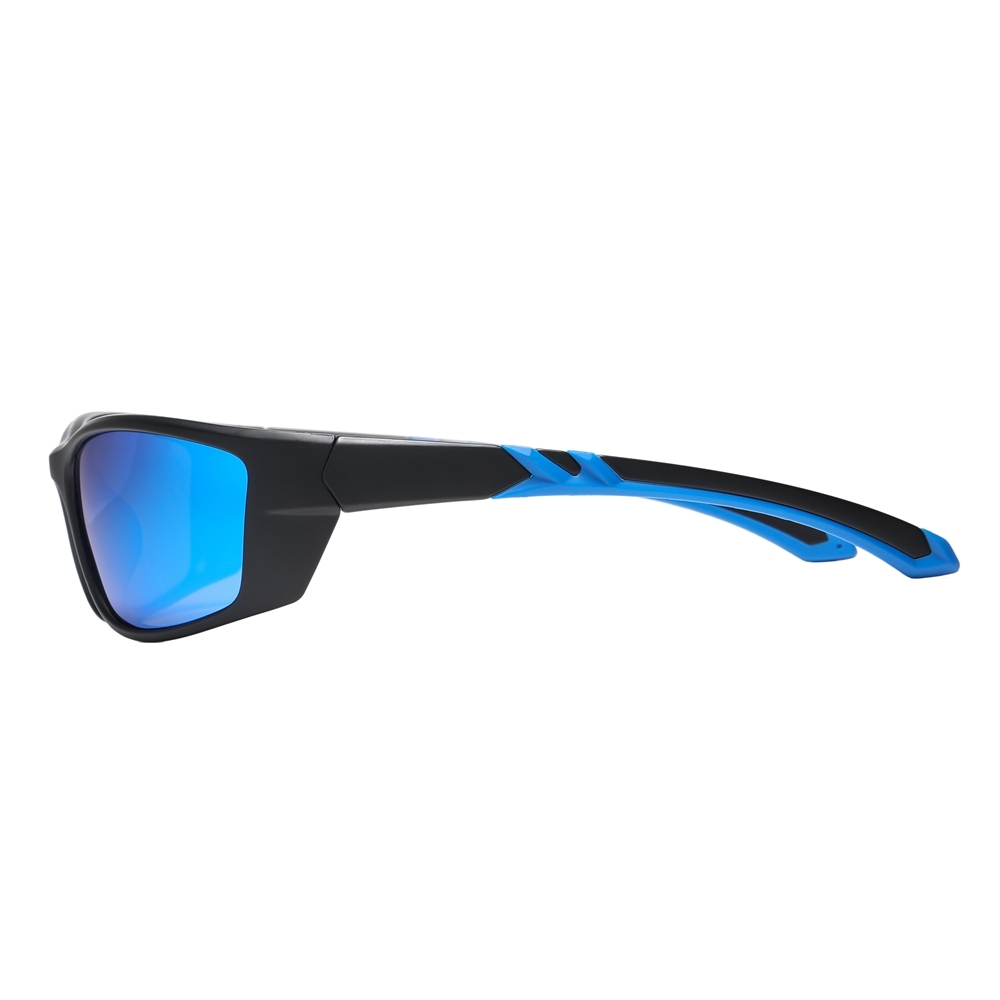 Custom Plastic Wrap Around Sports Shades for Men Outdoor Athletic Sunglasses with Rubber Nose Pads Polarized Fishing Glasses Wholesale China