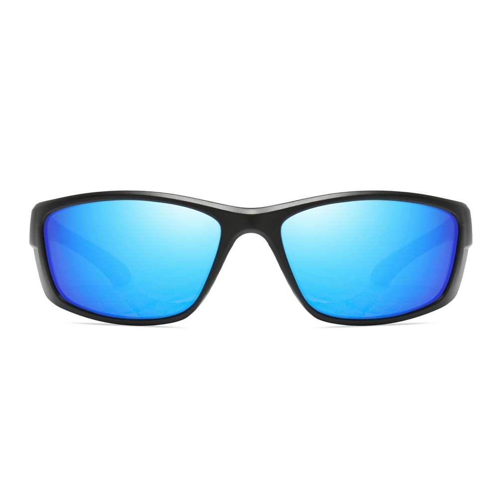 Custom Plastic Wrap Around Sports Shades for Men Outdoor Athletic Sunglasses with Rubber Nose Pads Polarized Fishing Glasses Wholesale China