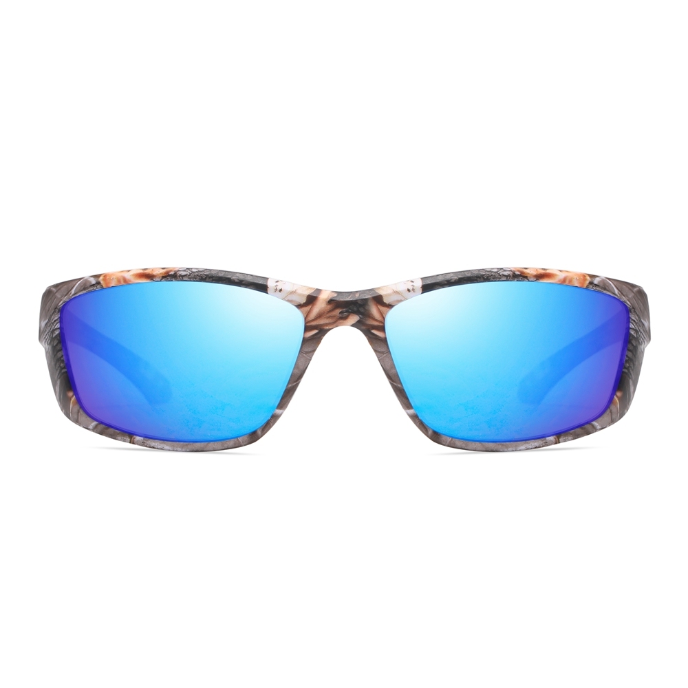 Custom Plastic Wrap Around Sports Shades for Men Outdoor Athletic Sunglasses with Rubber Nose Pads Polarized Fishing Glasses Wholesale China