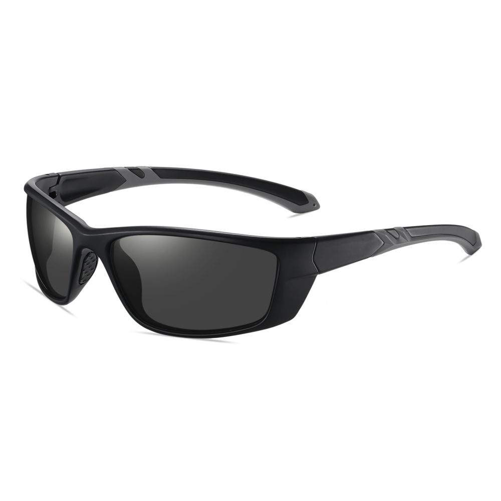 Custom Plastic Wrap Around Sports Shades for Men Outdoor Athletic Sunglasses with Rubber Nose Pads Polarized Fishing Glasses Wholesale China