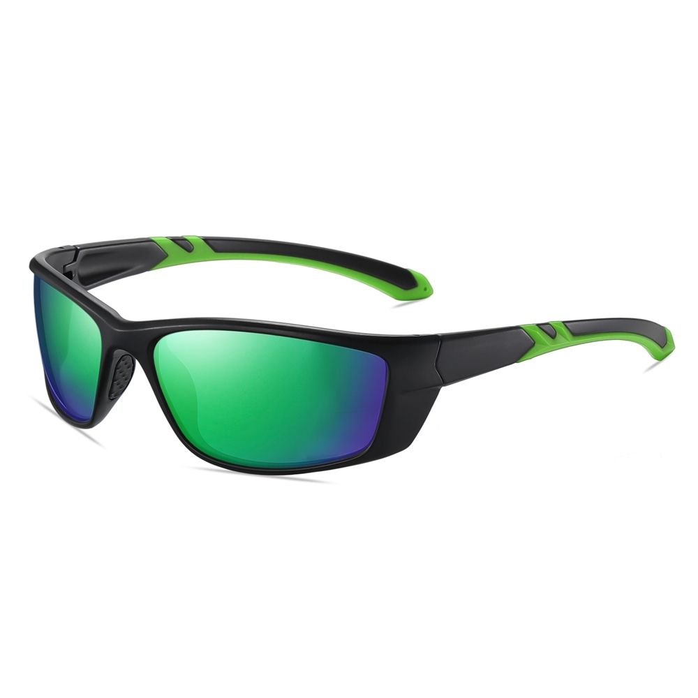 Custom Plastic Wrap Around Sports Shades for Men Outdoor Athletic Sunglasses with Rubber Nose Pads Polarized Fishing Glasses Wholesale China