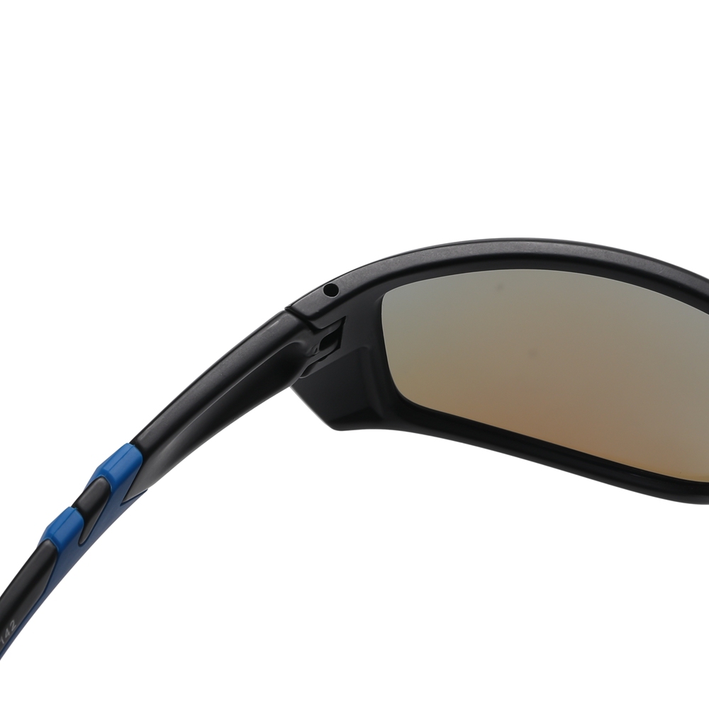 Custom Plastic Wrap Around Sports Shades for Men Outdoor Athletic Sunglasses with Rubber Nose Pads Polarized Fishing Glasses Wholesale China