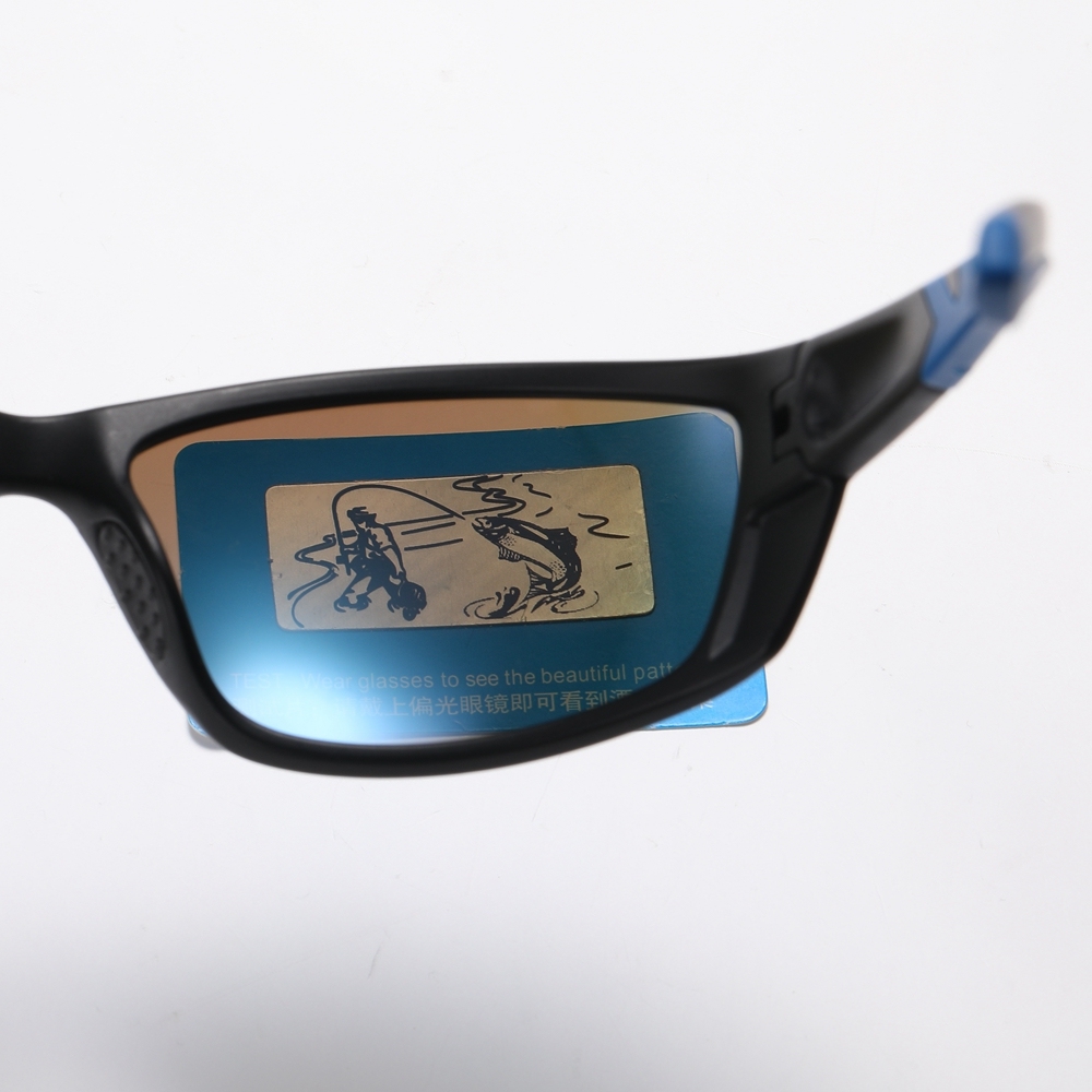 Custom Plastic Wrap Around Sports Shades for Men Outdoor Athletic Sunglasses with Rubber Nose Pads Polarized Fishing Glasses Wholesale China