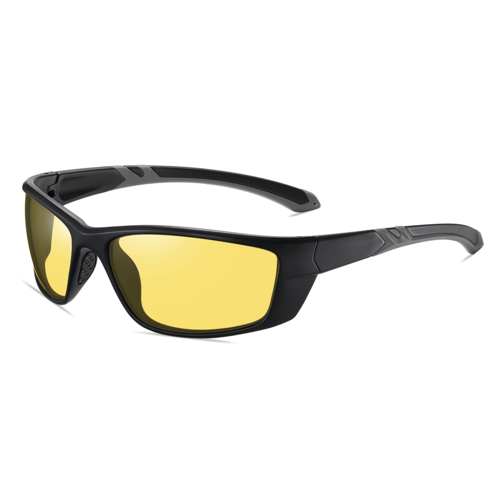 Custom Plastic Wrap Around Sports Shades for Men Outdoor Athletic Sunglasses with Rubber Nose Pads Polarized Fishing Glasses Wholesale China