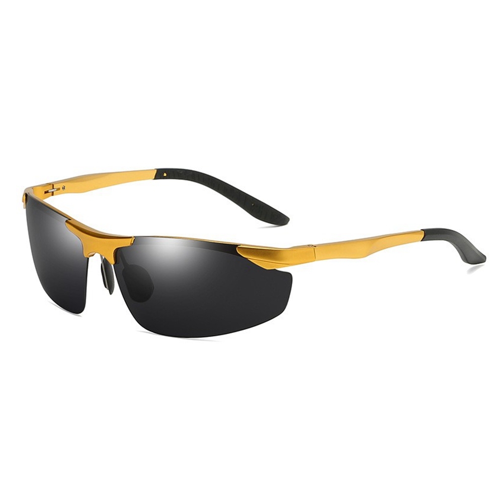 Custom Engraving Laser Billet Aluminum Sports Polarized Sunglasses for Camping Men's Athlete Cross Country Running Glasses with Logo