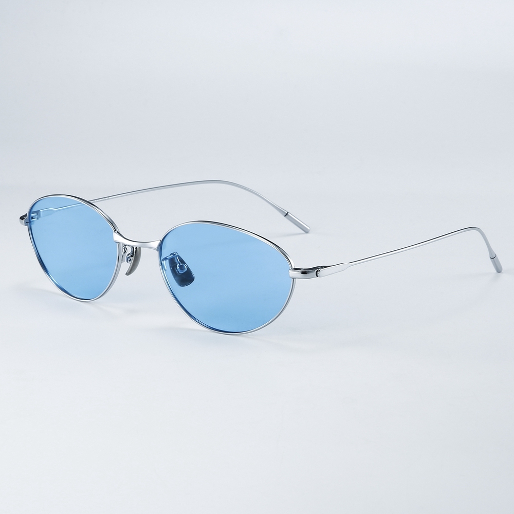 Cutom Beta Titanium Eyewear Manufacturer China Women's Petite Thin Oval Shades for Ladies Trendy Polarized Sunglasses Wholesale Online