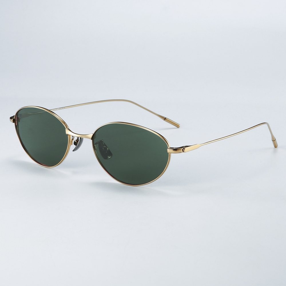 Cutom Beta Titanium Eyewear Manufacturer China Women's Petite Thin Oval Shades for Ladies Trendy Polarized Sunglasses Wholesale Online