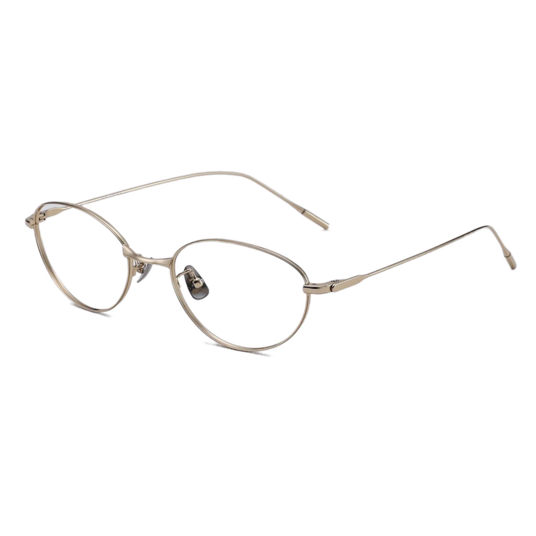 Wholesale IP Plated Titanium Optical Frame for Women Academic Style Blue Light Blocking Glasses Ladies Petite Oval Prescription Eyeglasses Online