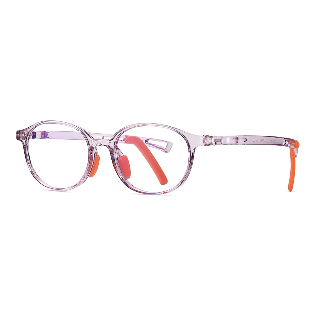 Custom Kids TR90 Oval Optical Frames with Anti-Slip Ear Hooks Blue Light Filter Glasses for Children's Prescription Eyeglasses Wholesale Online