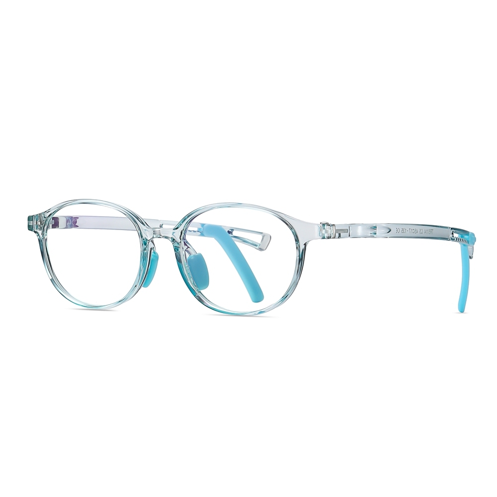 Custom Kids TR90 Oval Optical Frames with Anti-Slip Ear Hooks Blue Light Filter Glasses for Children's Prescription Eyeglasses Wholesale Online